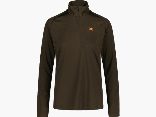 Alaska 1795 CoolDry Half-Zip Shirt Damen Brown XXL