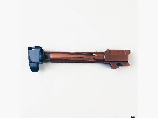 Lauf RAMJET BBL mit AFTERBURNER Kompensator GLOCK 19 G5/19X/45 Bronze/Schwarz 9×19 Para