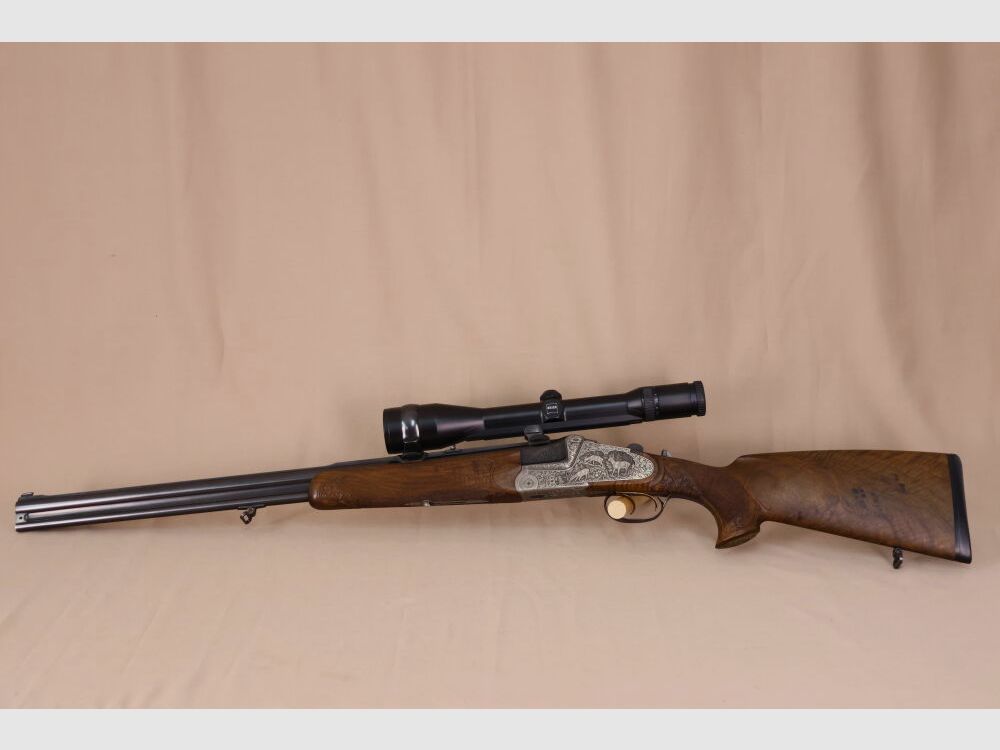 Heym 35 double rifle // side lock // left-handed stock // Fortner