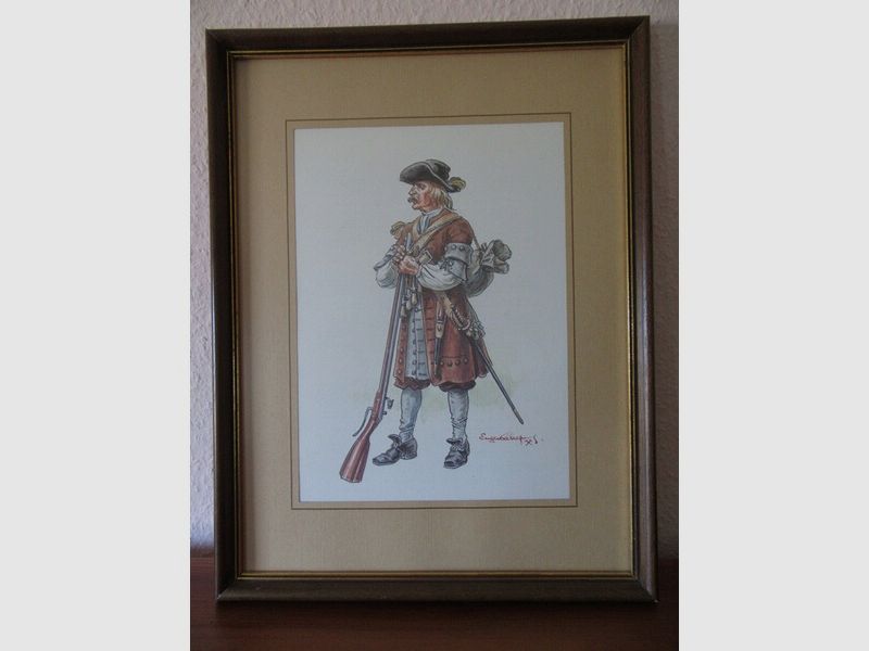 Aquarell Eugene Leliepure Armee Militaria Carginian Regiment