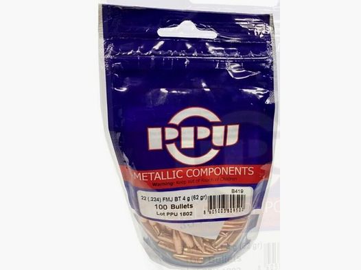 PPU kogels .22 .224 FMJ 62gr B419