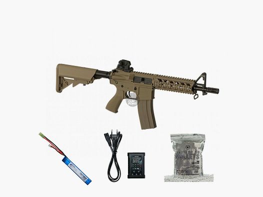 SET !!! Softair - Gewehr - G & G M4 CM16 Raider - ab 14, unter 0,5 Joule Desert