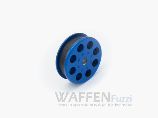 WALTHER ROTEX RM8 trommelmagazijn van blauw geanodiseerd aluminium