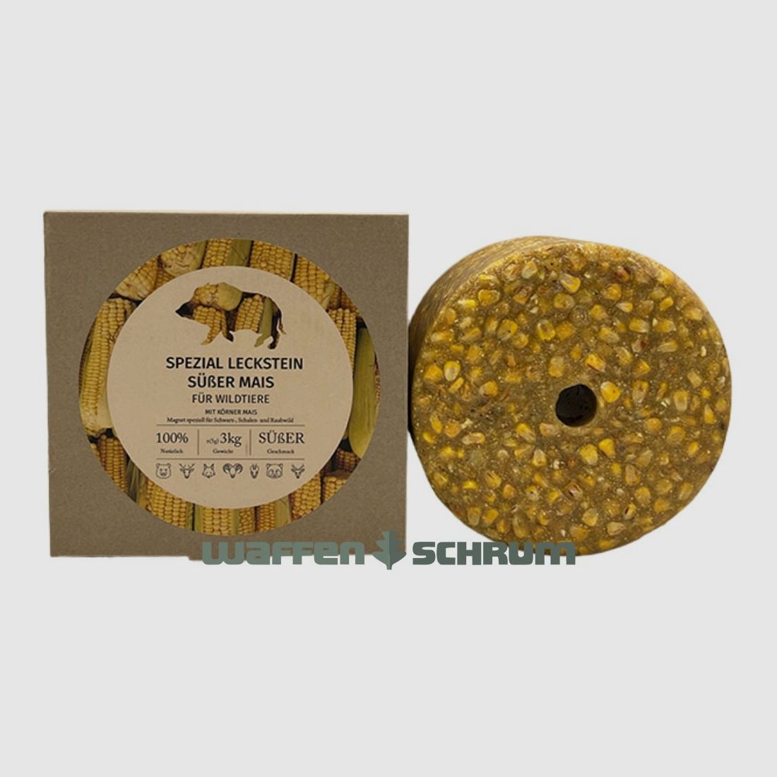 Wildlutscher Spezial Leckstein 3 kg Süßer Mais