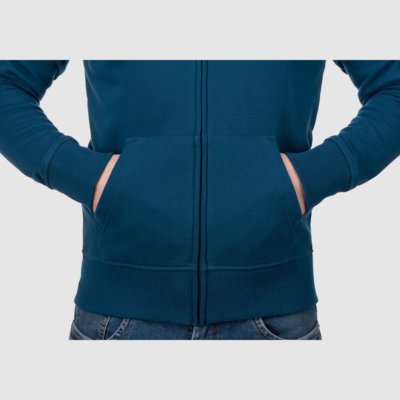 OUTRIDER TACTICAL LOGO ZIP HOODIE BLAU