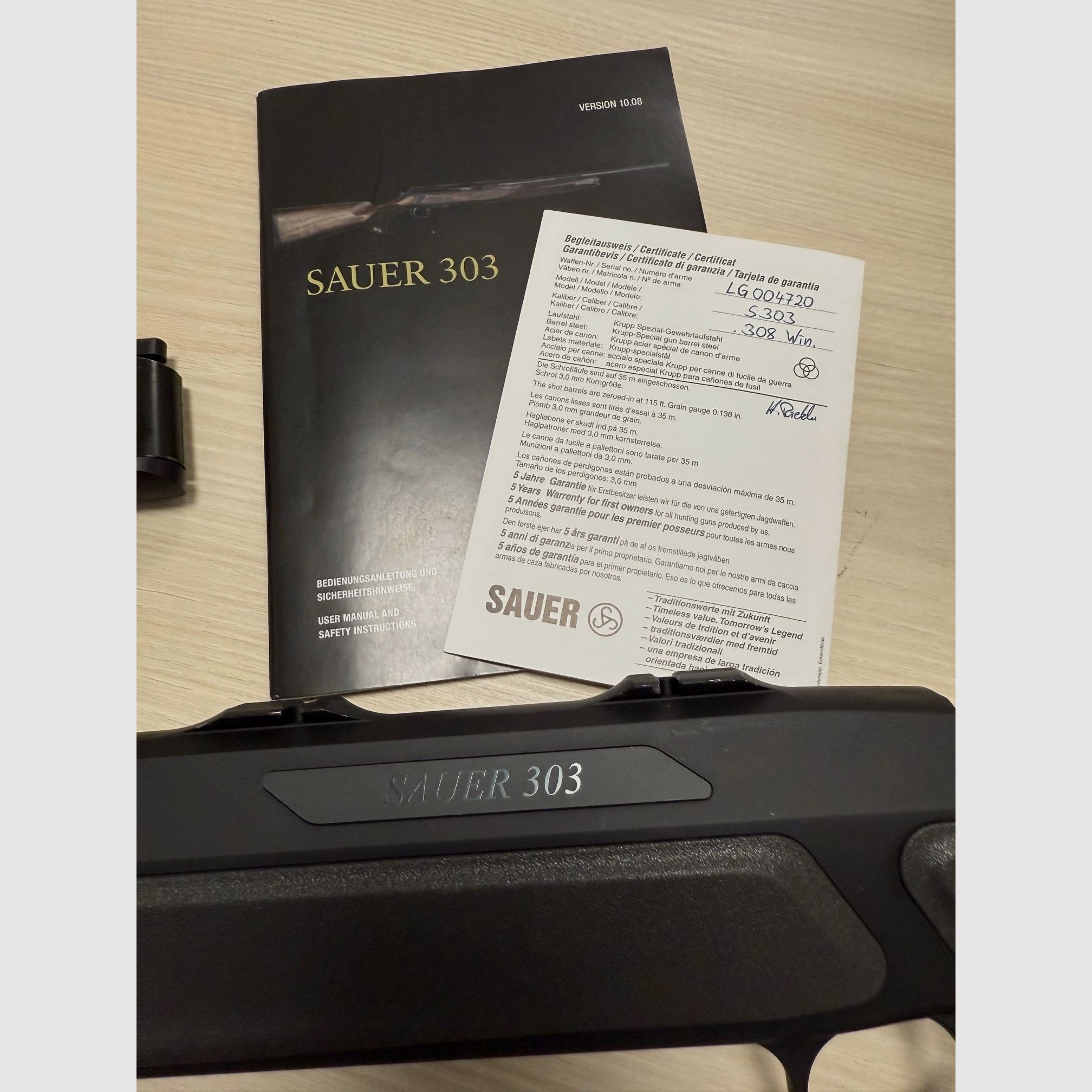 Sauer 303 Synchro XT Gen II + OPTIMA Flow silencer + strap - *LIKE NEW from 2025*