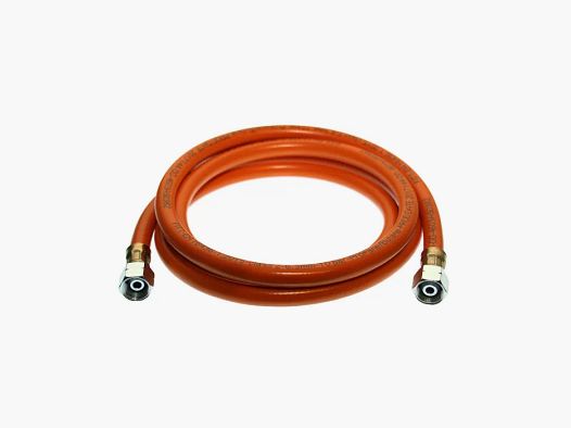 Propane gas hose 1.5 meters - both sides 1/4″ left-hand thread (17 mm wrench size)