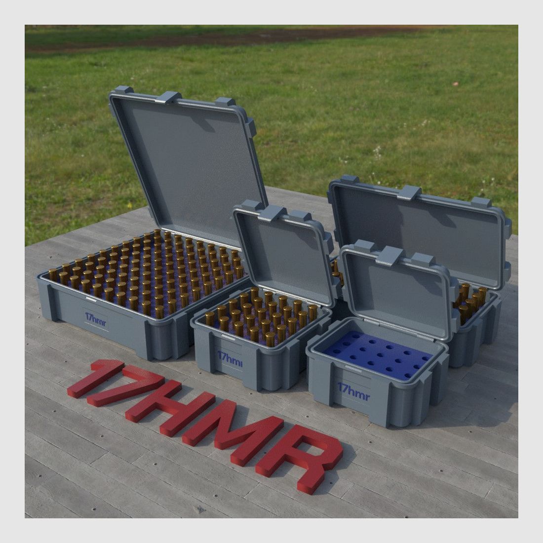 Filamelt Munitionsbox / .17 HMR / ‘Klappdeckel’ / Patronenbox, Ammo Box