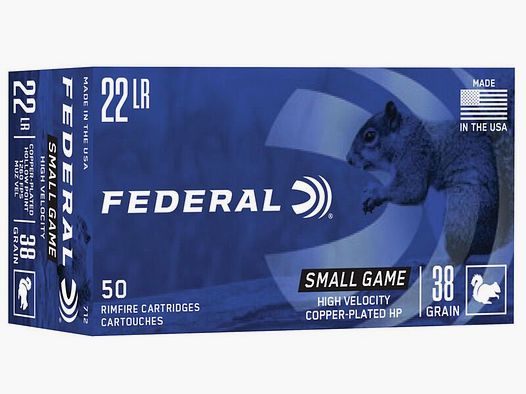 Federal Small Game .22 LR 38GR JHP 50 cartucce