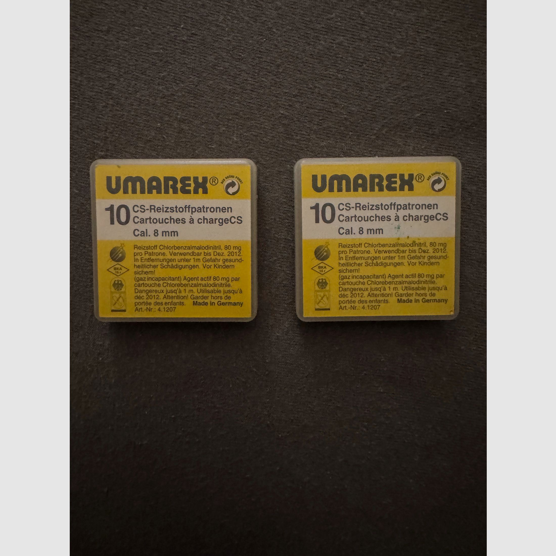 8mm CS gas cartridges 20 pcs 2 packages original packed