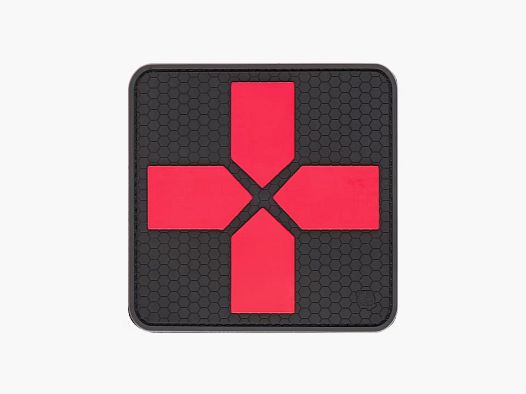 Big RedCross Medic rubberen patch, 100 mm (BlackMedic)