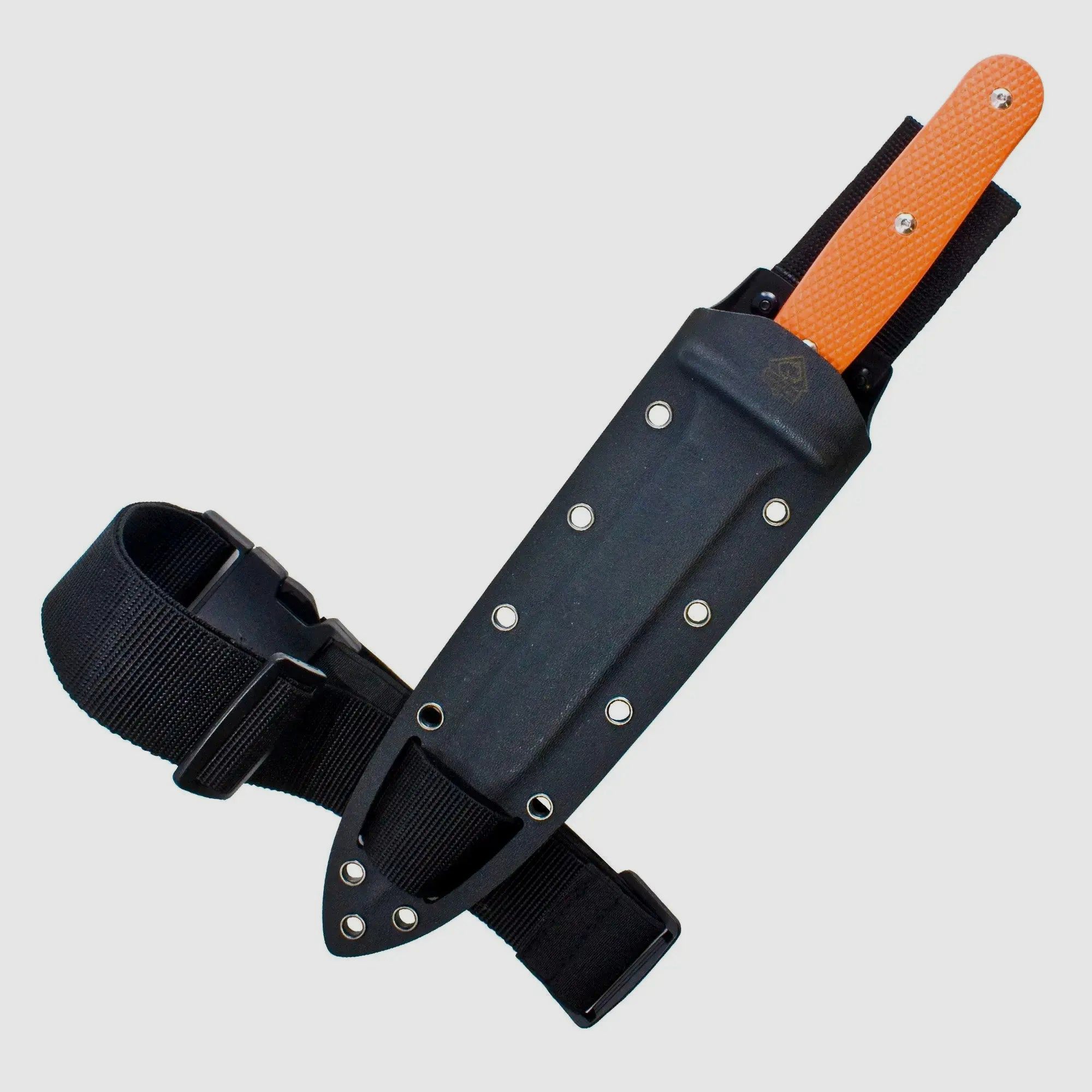 PUMA XP pig sticker 13, Abfangmesser, Orange G10 mit Fischhaut, Kydex Scheide