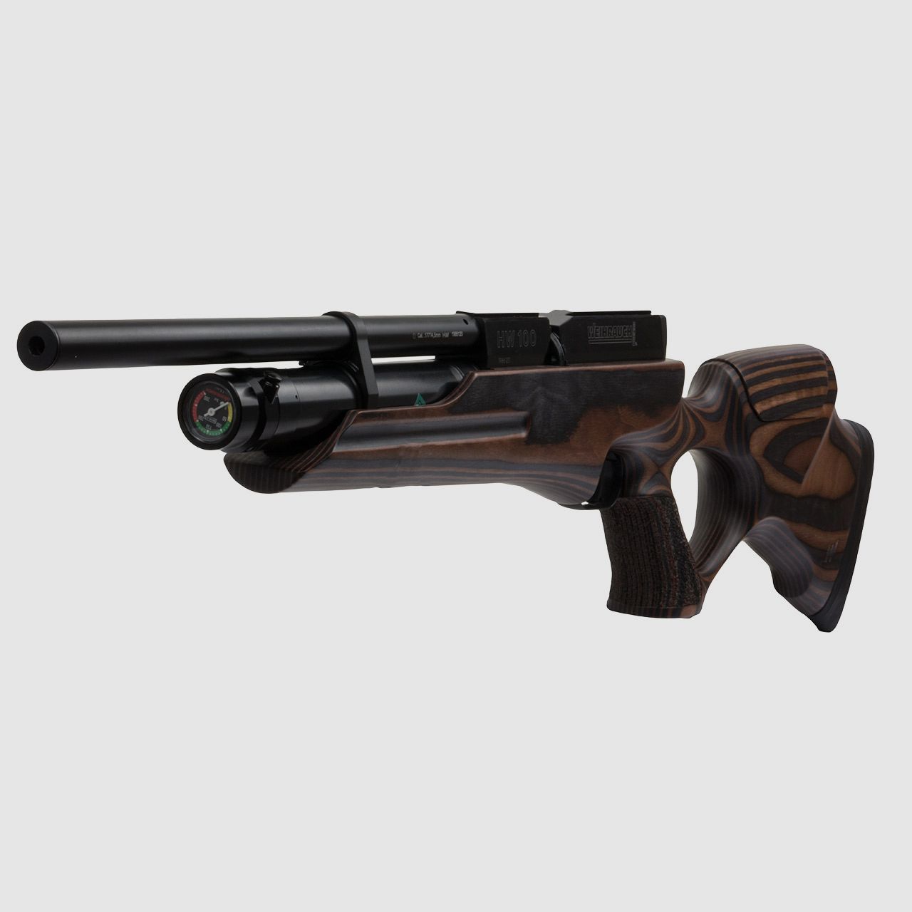 Pressluftgewehr Weihrauch HW 100 TK F.S.B. Carbine verstellbarer Schichtholzlochschaft Laufmantel Kaliber 4,5 mm (P18)