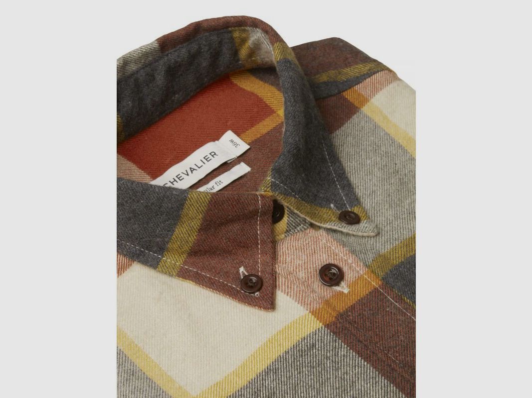 Chevalier Damen Flanellbluse Deer Red Pear Checked