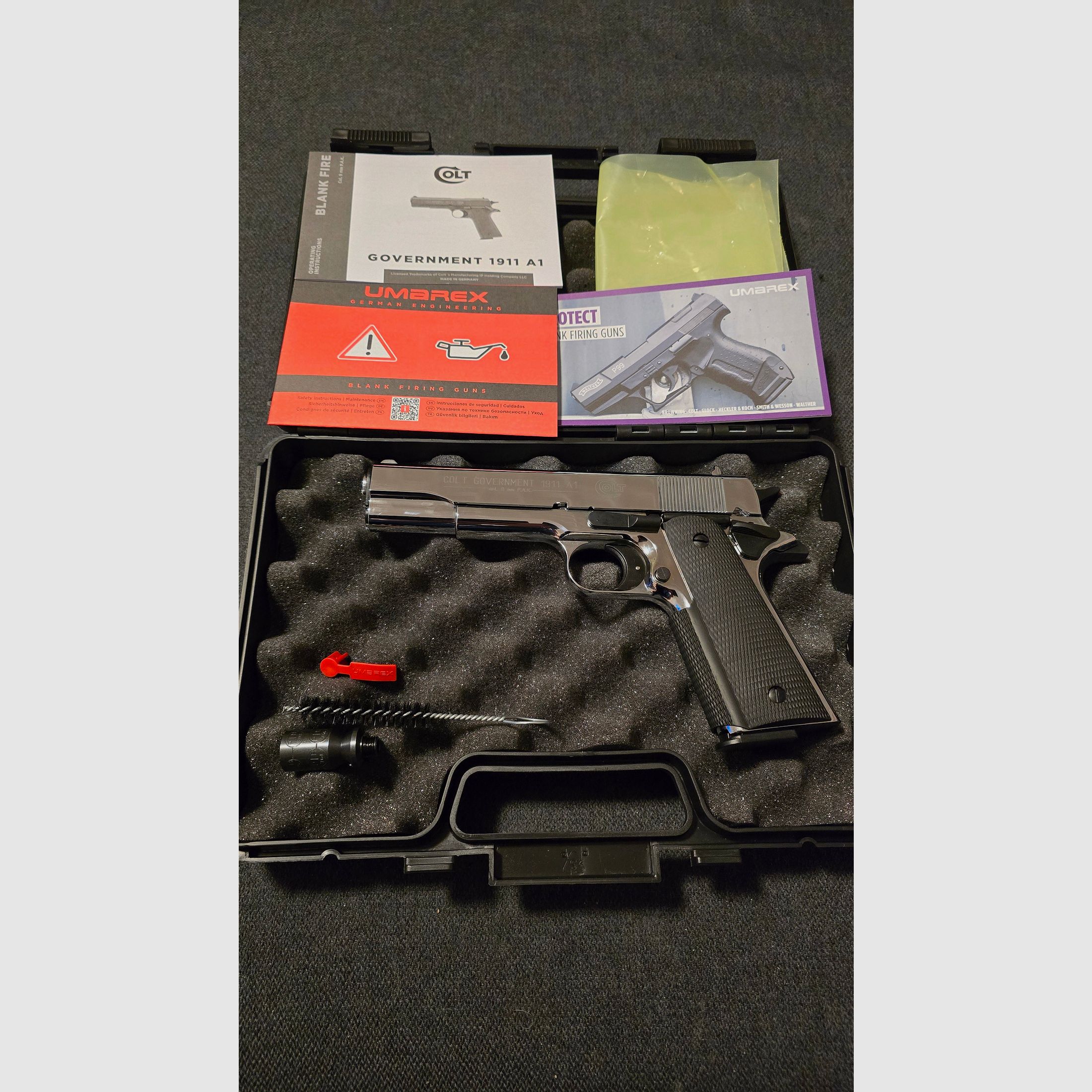 Colt Government 1911 A1 Chrome Schreckschuss 9mm PAK