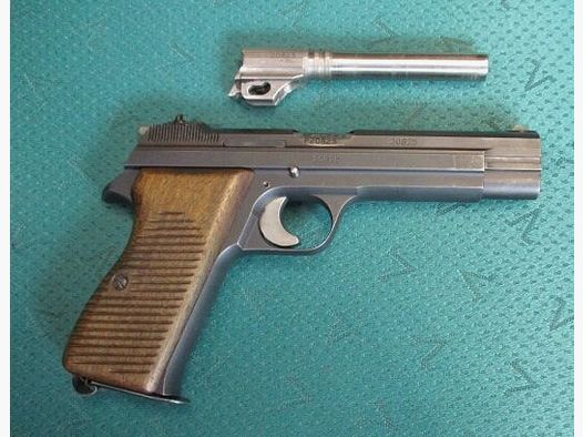 Pistole SIG P210 M/49 Dänemark 9mm Luger mit Wechsellauf 7,65 Para P210