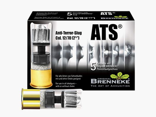 Brenneke 12/70 ATS Slug 27,5g/424grs. – 5 Stk.
