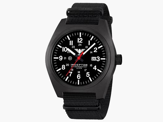 KHS Armbanduhr Inceptor Black Steel Natoband