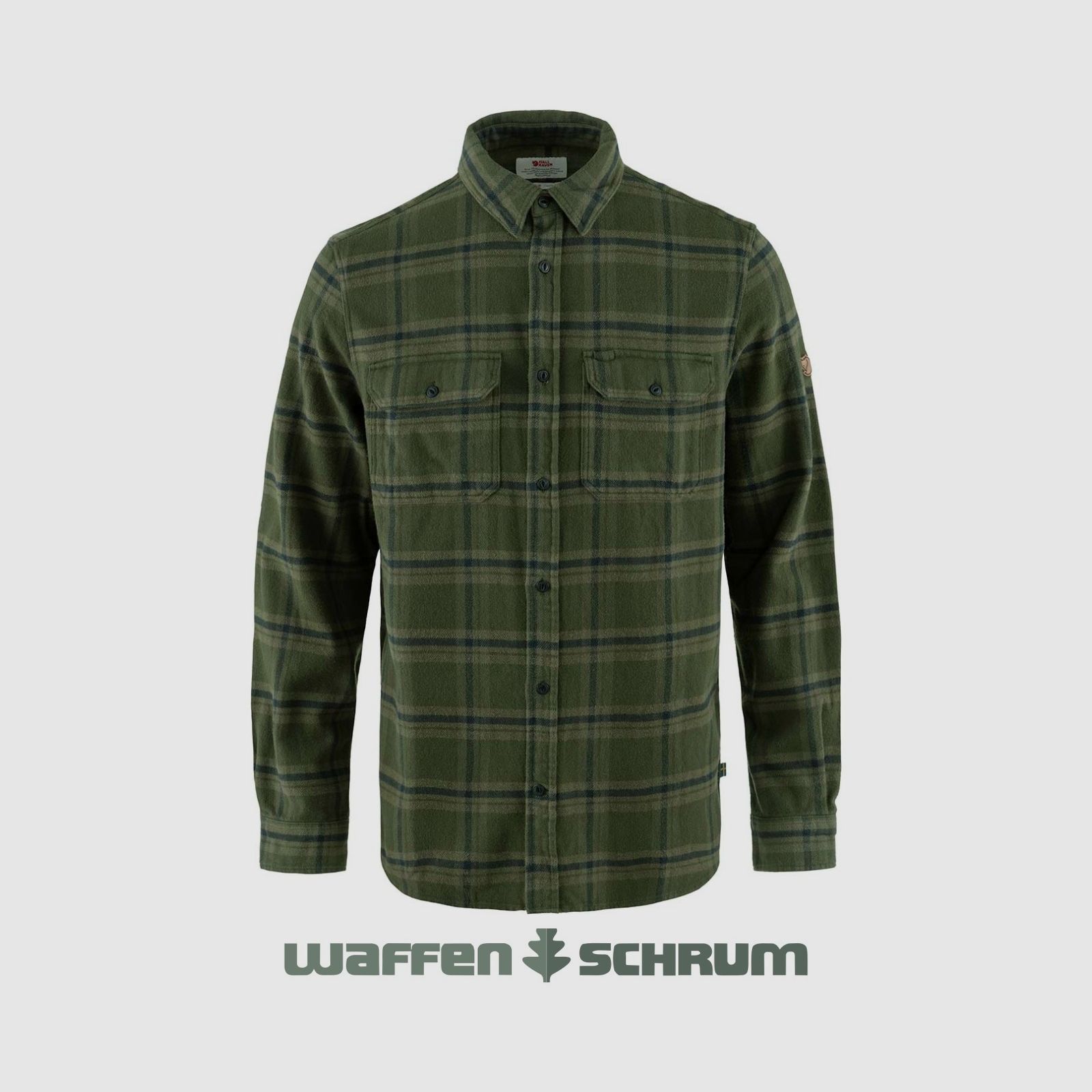 Fjällräven Camicia Övik Heavy Flannel Deep Forest - Dark Navy