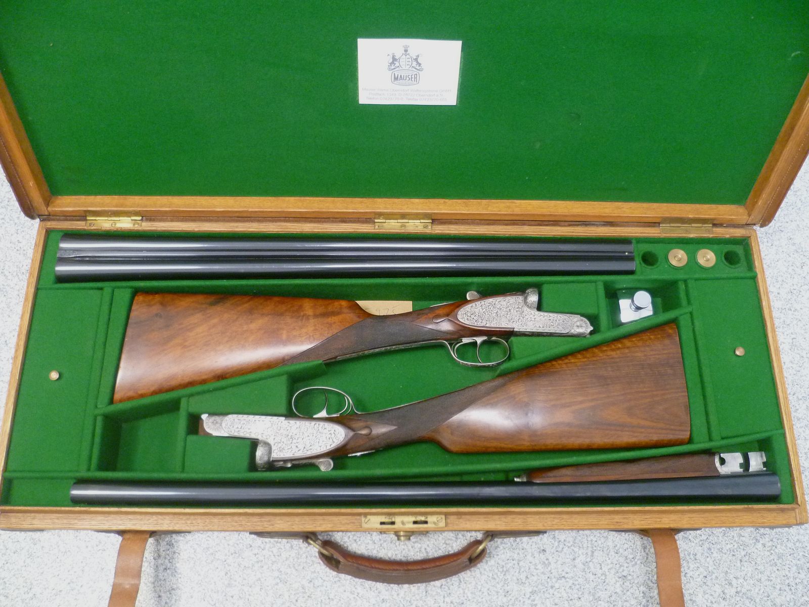 Seitenschloss-Doppelflinten-Pärchen Mauser Bristol 12/70