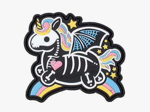 Paintball / Airsoft PVC Klettpatch (Skeleton Unicorn)
