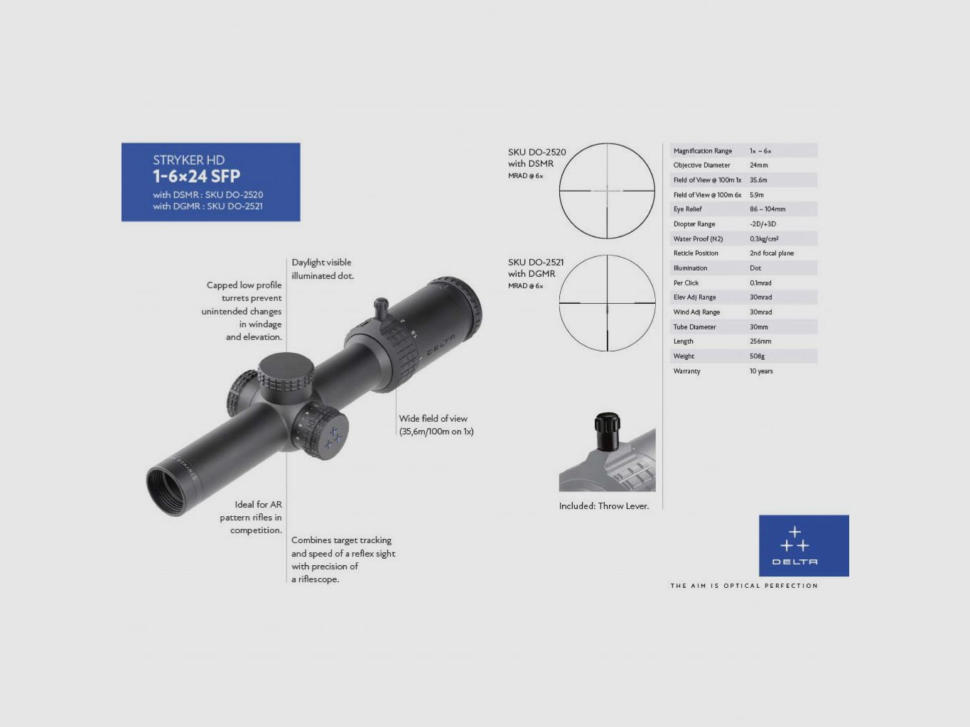 Delta Optical Stryker HD 1-6×24 SFP DSMR