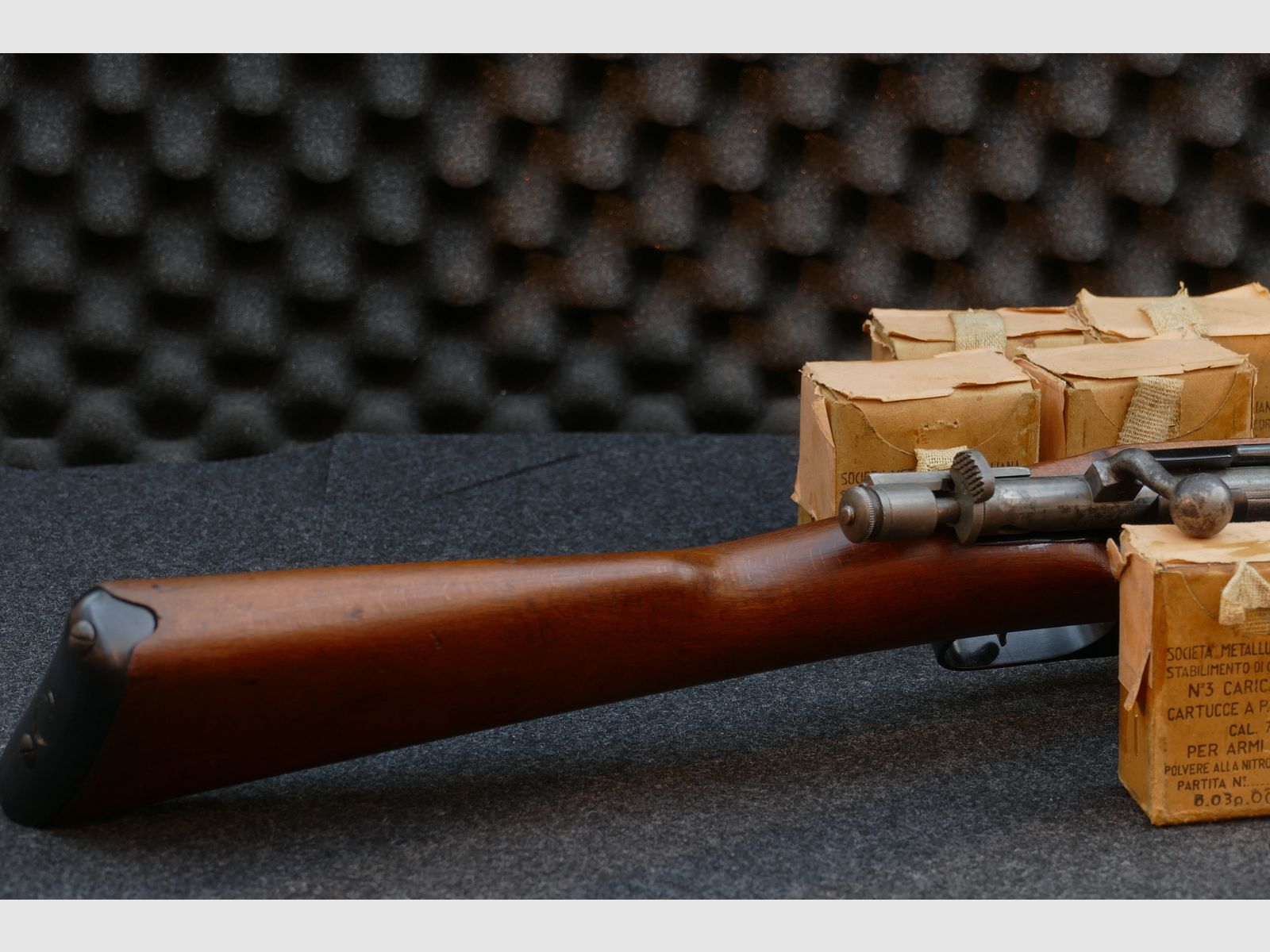 Carcano Mod. 1938 „Fucile Corto“, 7,35Carcano — 1939 — Schaft & System nummerngleich (Kurzgewehr), Ordonnanz, Sammler