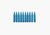 10 Pufferpatronen Metall blau .223Rem Rifle