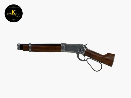 Deko Westerngewehr Kolser Winchester Mare's Leg Short realistisches Repetieren mit HĂĽlsenauswurf LĂ¤nge 55 cm altgrau