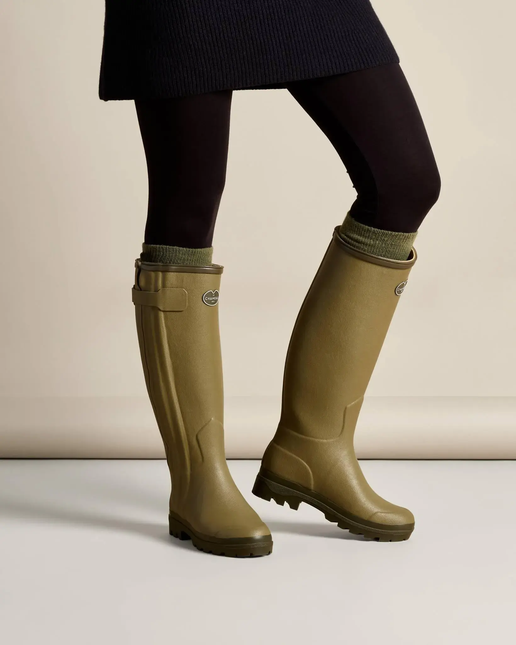 Jägerstiefel Le Chameau Damen gefüttert Neopren Grün Vierzon, Bild 10 von 14