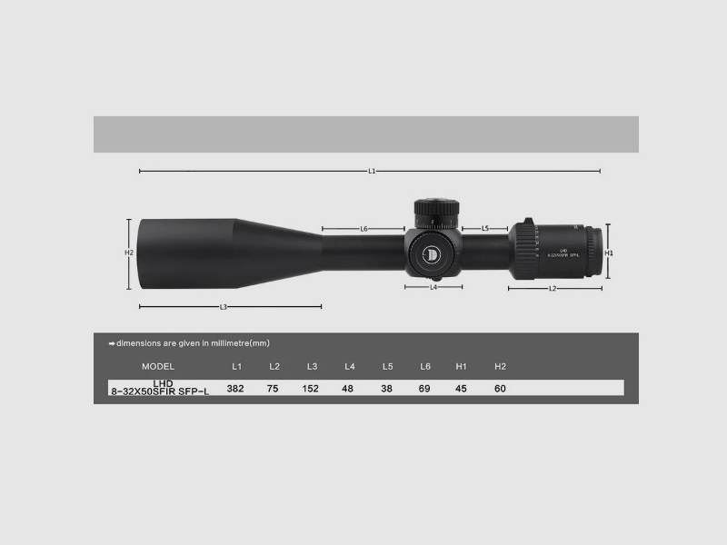 Discovery Optics 8-32X50 Zielfernrohr, für Jagd, Zielschießen, Ziel - NEUWARE