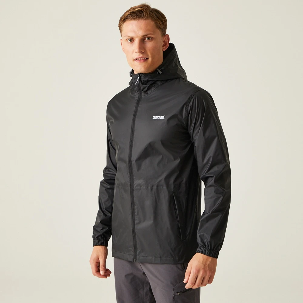 Regatta Herren-Frühlingsjacke Pack It III, schwarz, packbar
