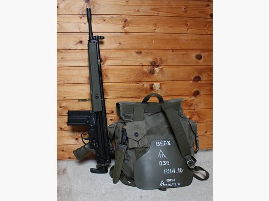 H&K Co2 G3 von Umarex / VFC Ausführung G3A4 mit Original G3 Griff, Ladehebel, Schubschaft und Trapez Handschutz  // GBB 6mm BB / Vega Force Company