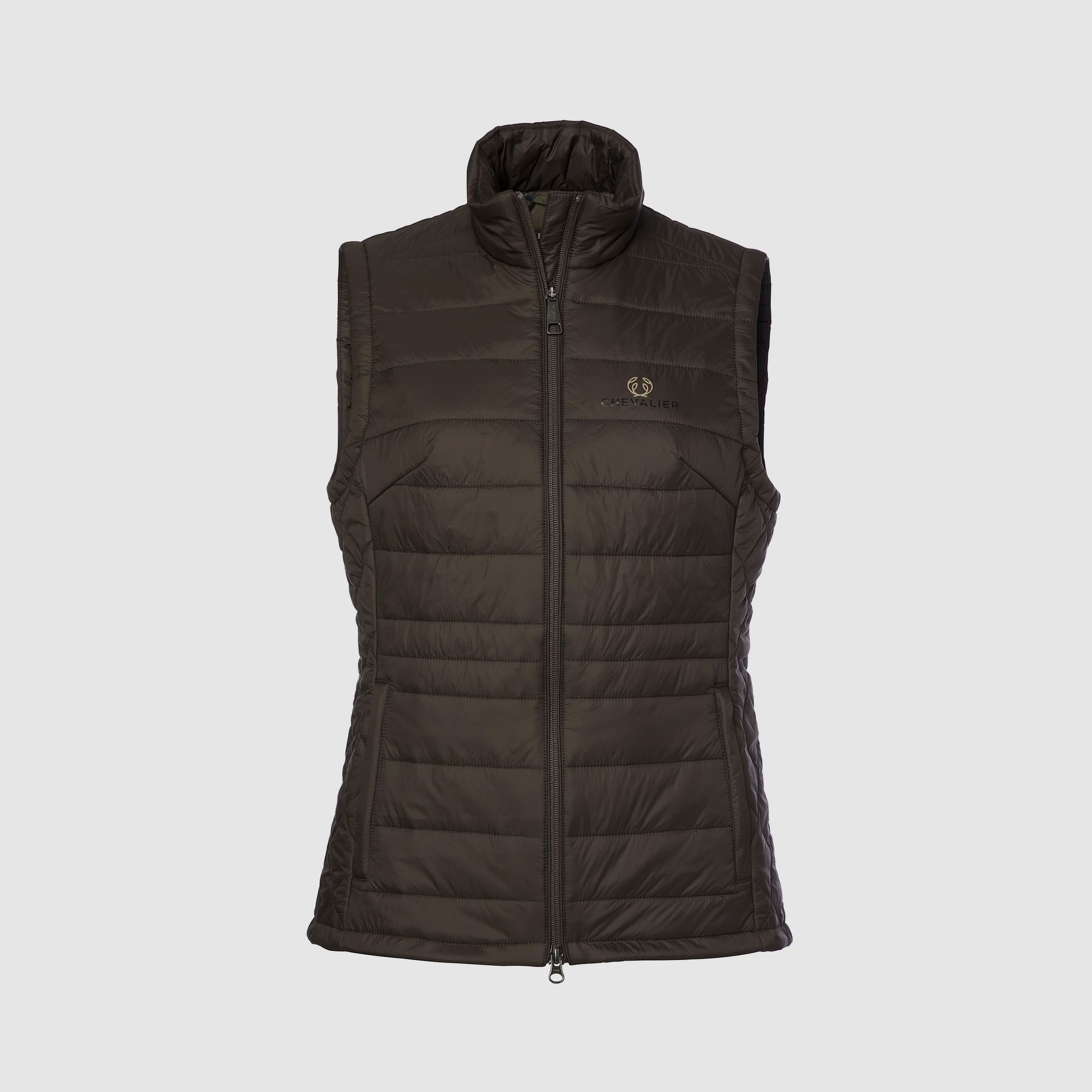 Chevalier Quintin Padded Vest Women Leather Brown 42W