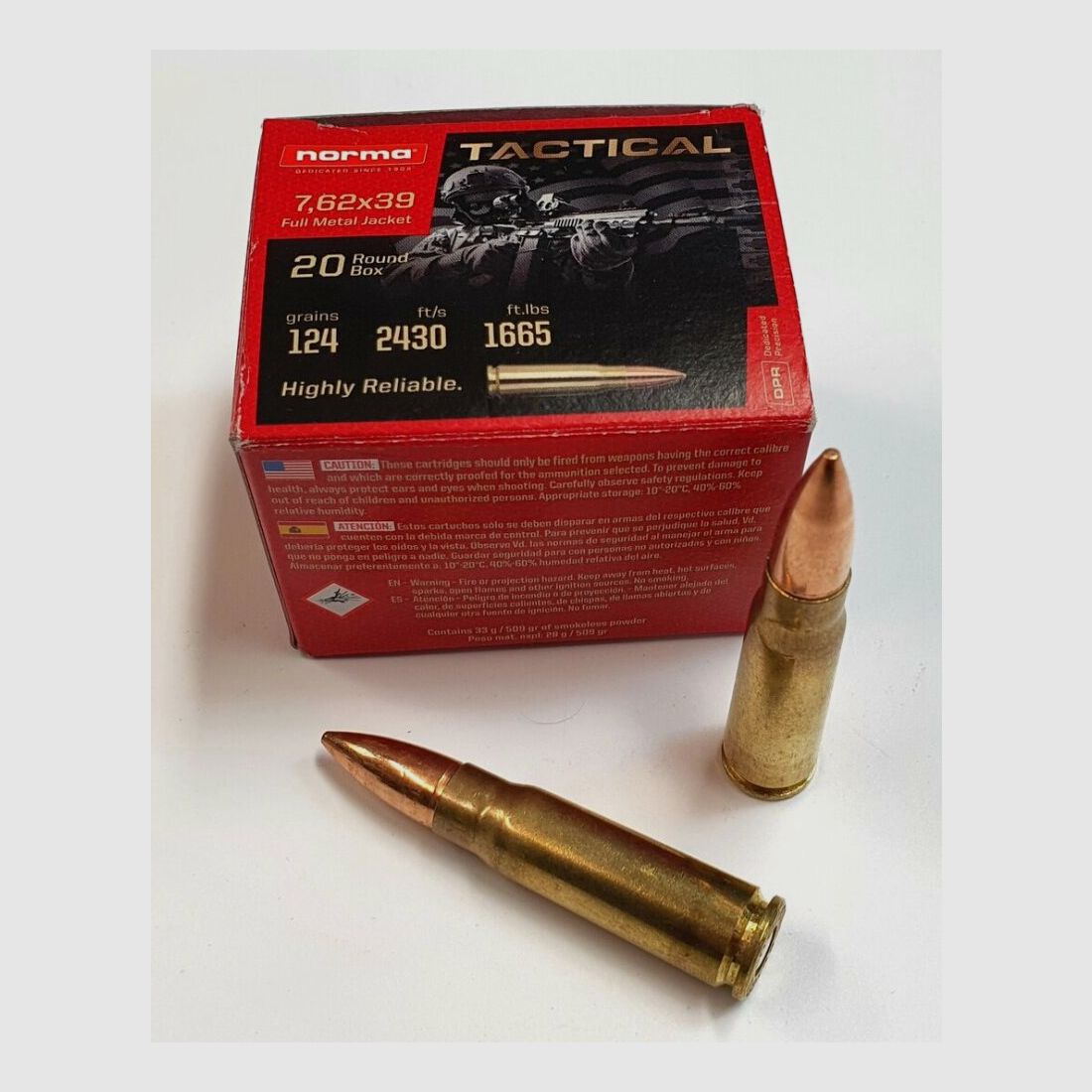 norma Tactical 124gr 20 schoten