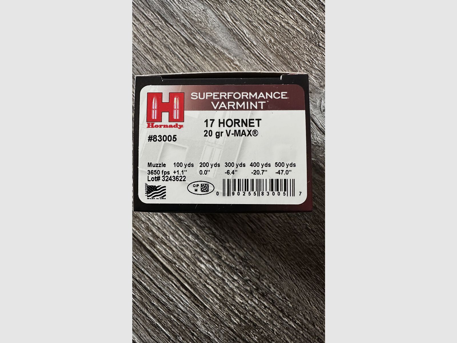 Hornady Superperformance Varmint 20gr. V - Max .17 Hornet