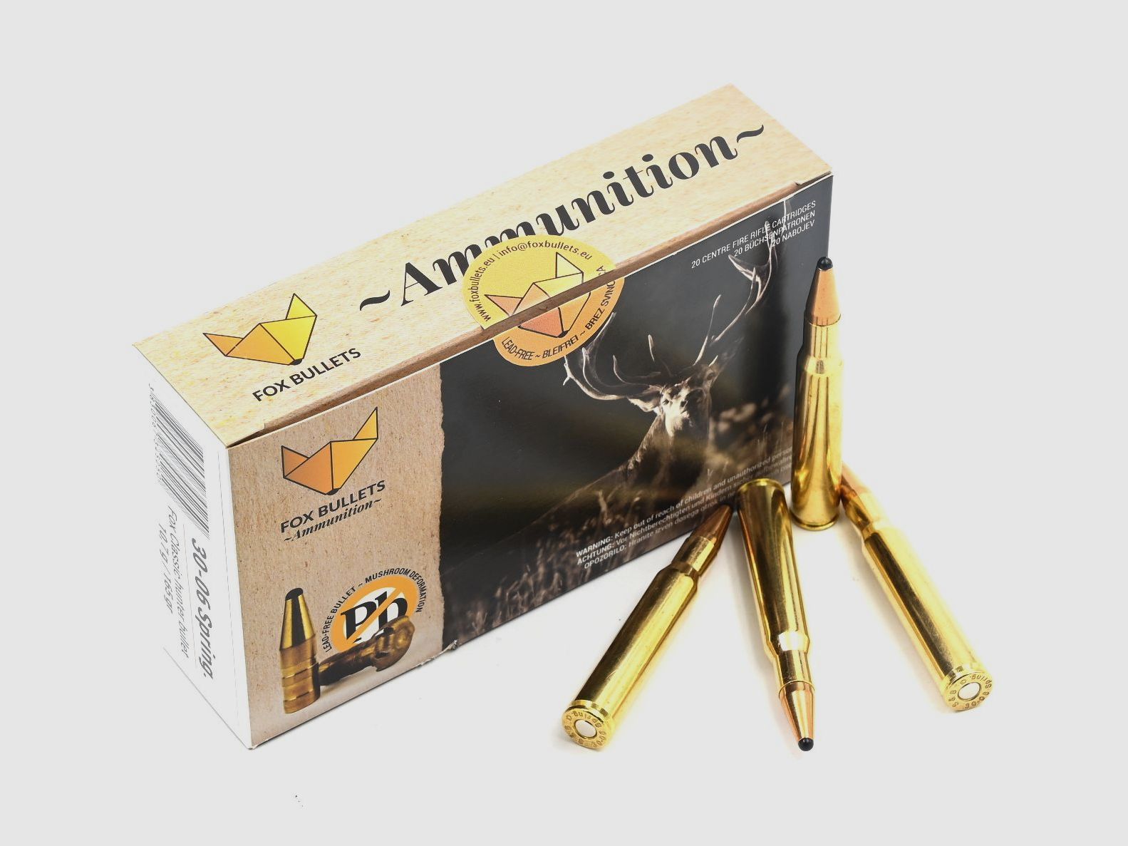 Fox Classic Hunter 30-06 Sp., HP Bleifrei 165gr (10.7g), 20 Stk