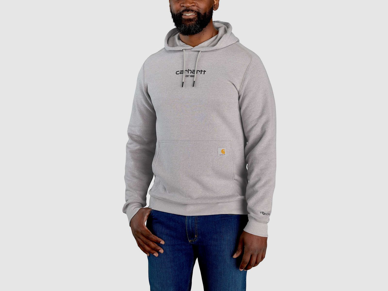 Carhartt Force Graphic Hoodie Uomo Asphalt Heather XL