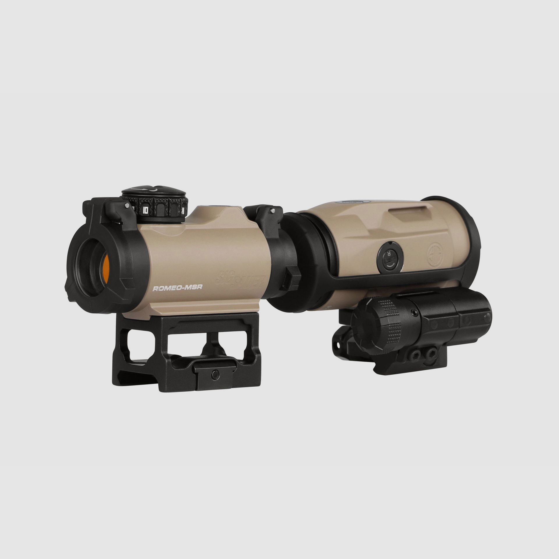 Sig Sauer SET ROMEO MSR 2 MOA and JULIET3 MICRO Magnifier 3x22 FDE SORJ72011