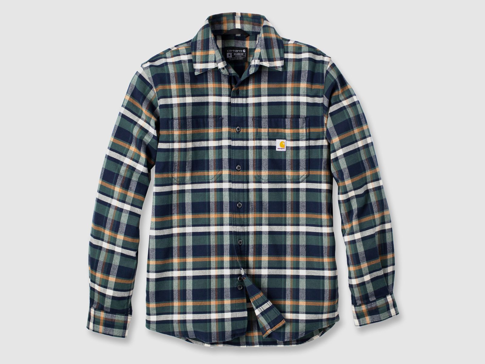 Carhartt kariertes Flanellhemd, Herren, Navy, M