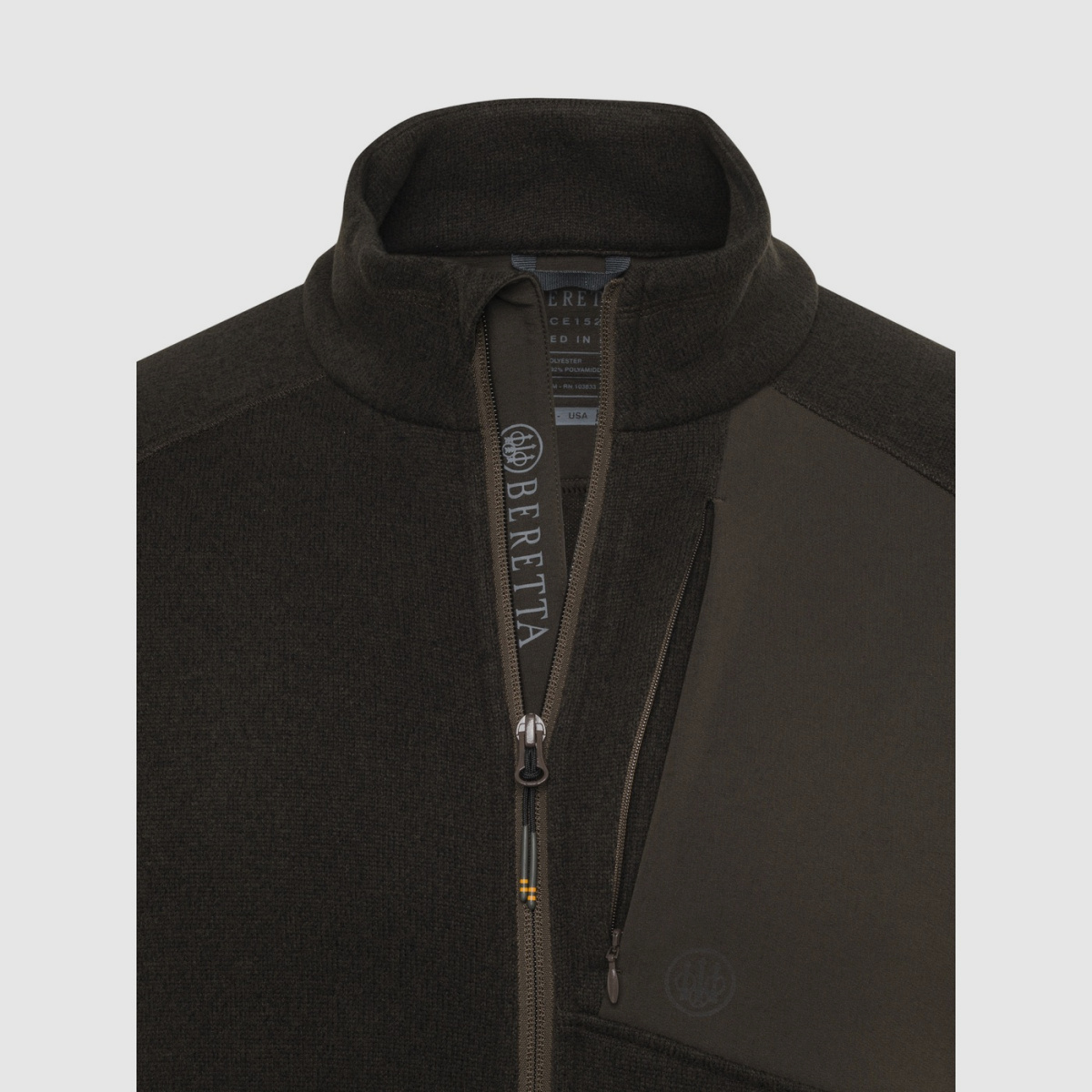 Chaqueta de thermofleece con cremallera completa BERETTA Abisko Brown Bark