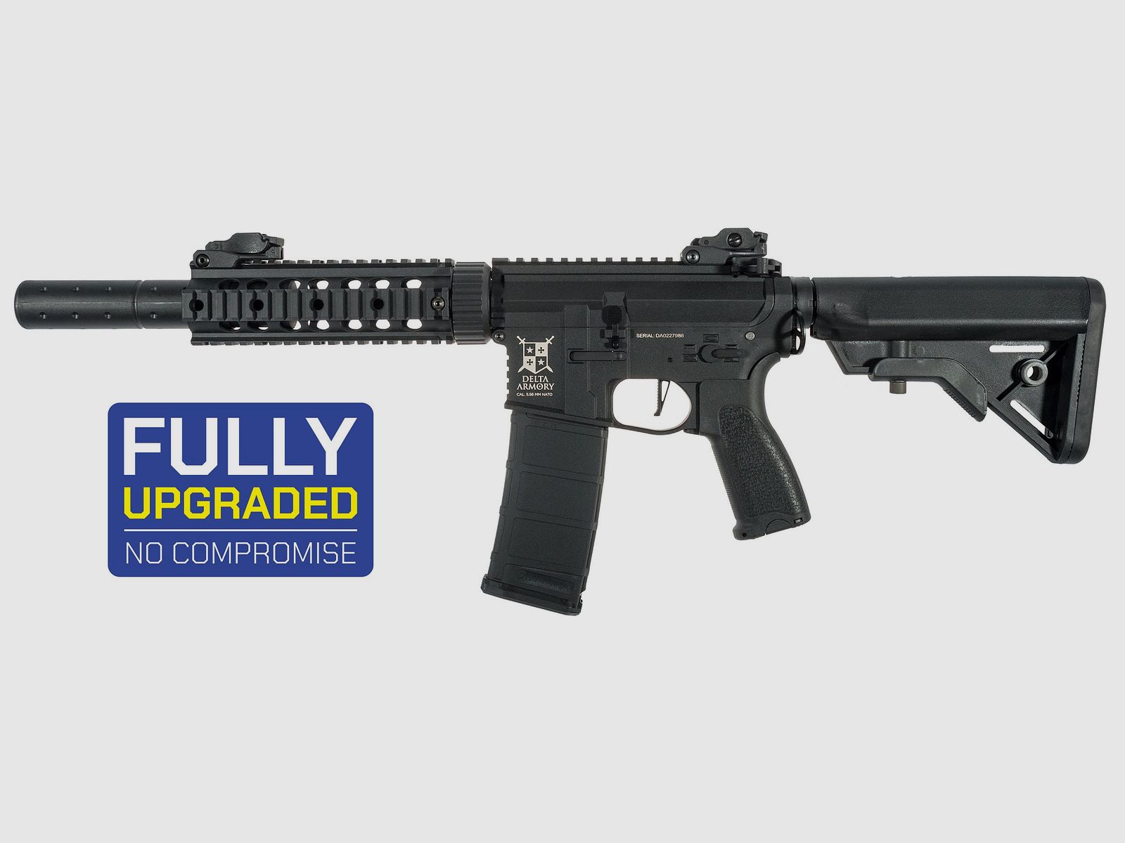 AR15 SilentOps 7" Charlie ETU (Schwarz) frei ab 14 max. 0,5J | Delta Armory