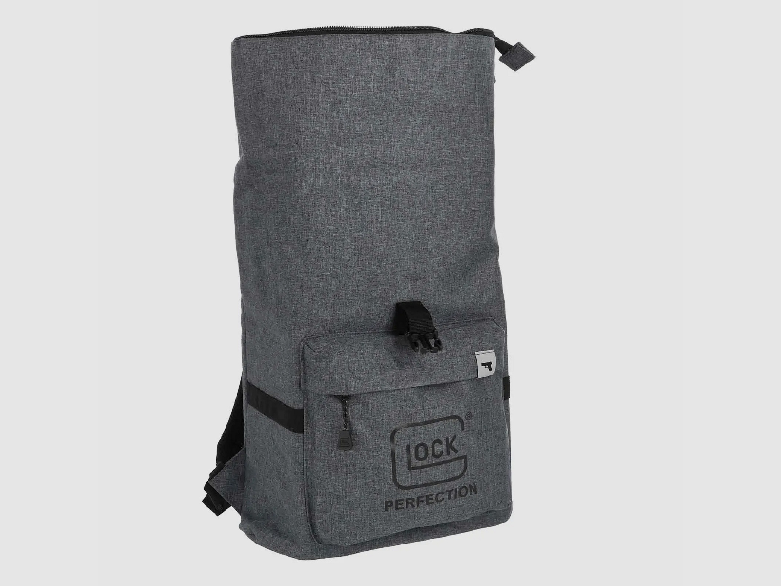 Glock Rucksack „Perfection“ – Grau – wasserdicht beschichtet – 32×14×41 cm