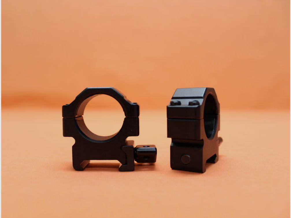 UTG - Leapers UTG QD mounting rings 1" Low (RG2W1104) Twist Lock aluminum black for Picatinny profile BH=10mm
