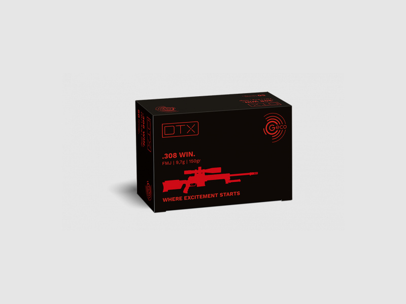 GECO DTX .308Win 9,7g 150grs munitions de 50 coups