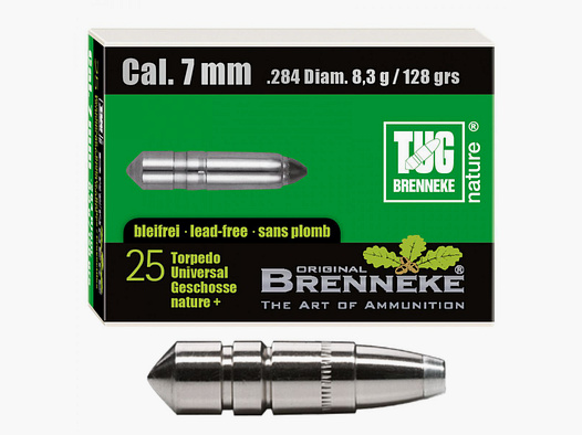 Brenneke Geschoss 7mm (.284) TUG nature+ 8,3g / 128grs 25 Stück