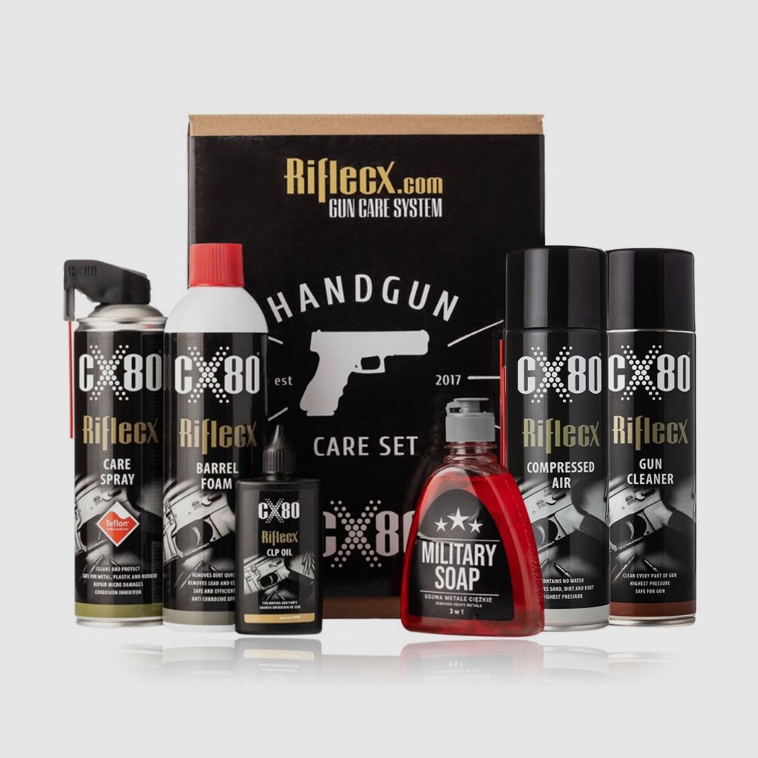 Rifle CX Handgun Set Reinigungsset Kurzwaffen 8-teilig