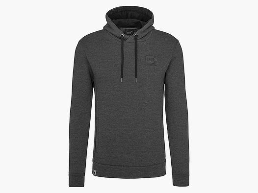 GLOCK Sweat Hoodie „Perfection“ – Grau Melange – hoher Kragen, Kapuze, Fleece innen, Größe XL