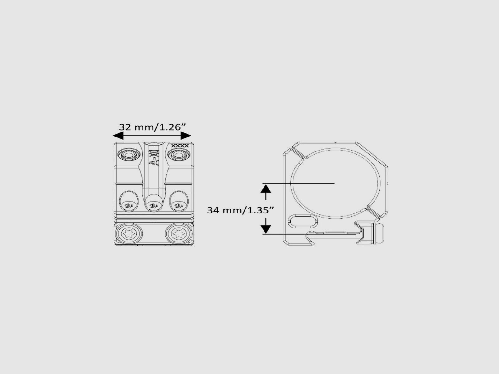 Spuhr - Montage SR-4006 34 mm 0 MOA, Bild 2 von 2