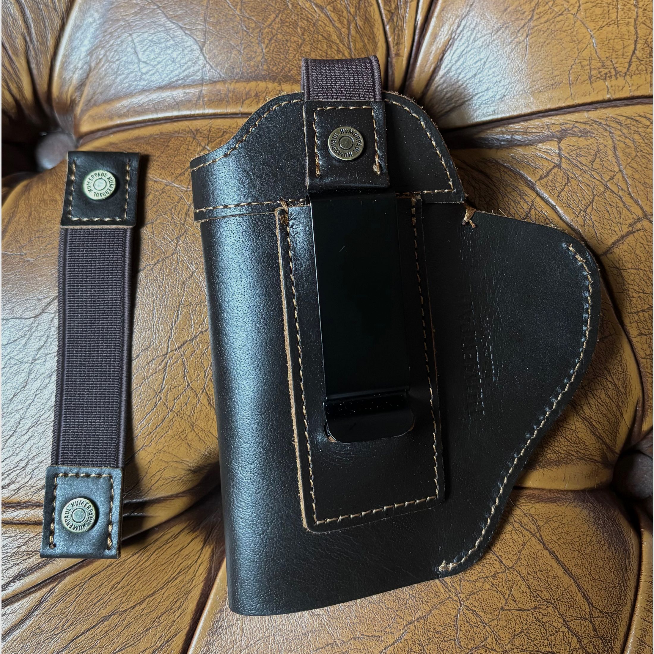 Holster aus echtem Leder mit Clip oder Schlaufen für links oder rechts